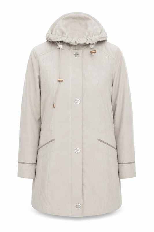 Womens UK Size M Bonmarché Beige Rain Coat