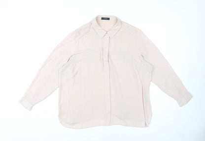 Womens UK Size 20 Marks and Spencer Beige Basic Blouse
