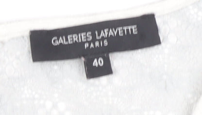 Galeries Lafayette Women's White Lace Tunic Top, Size 12