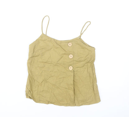 Womens UK Size 6 Topshop Green Camisole Tank