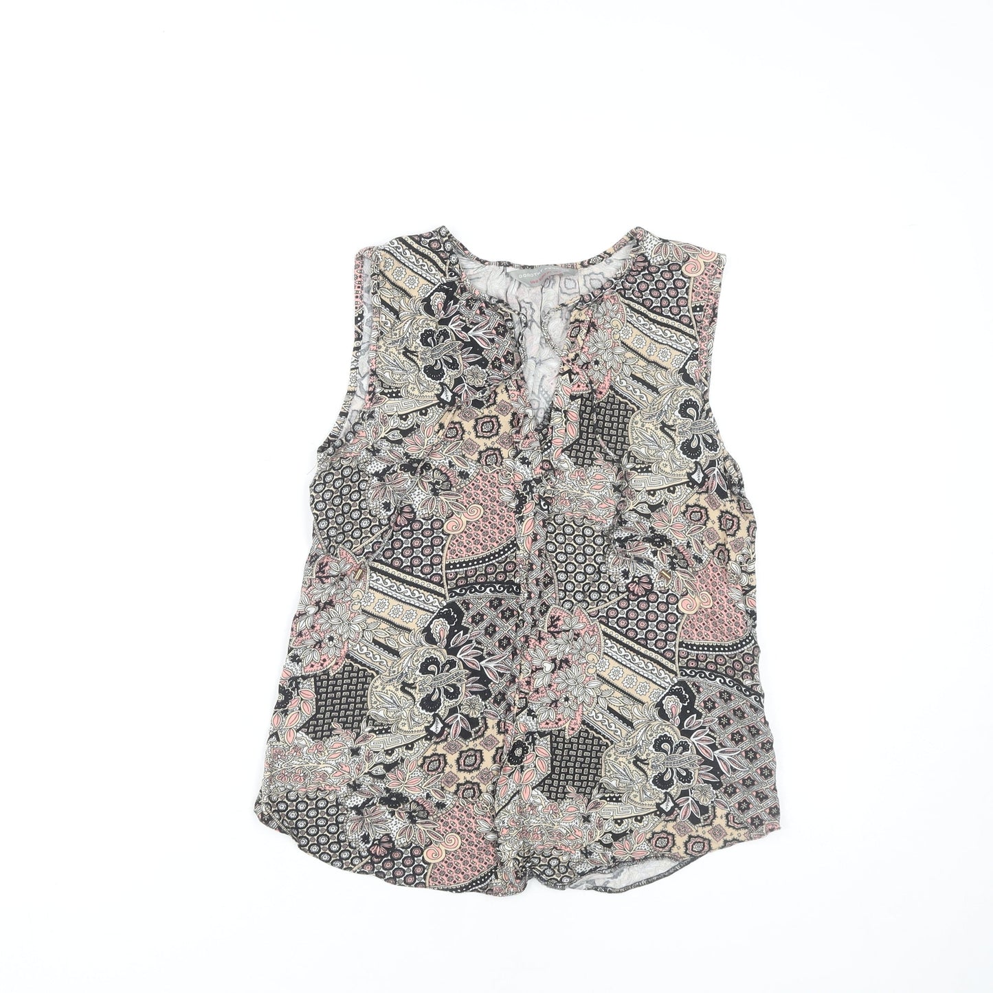 Womens UK Size 6 Dorothy Perkins Multicoloured Basic Tank