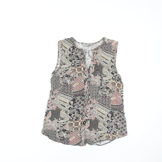 Womens UK Size 6 Dorothy Perkins Multicoloured Basic Tank