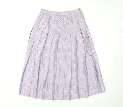 Country Casuals Women's Purple Pleated Midi Skirt Size 14