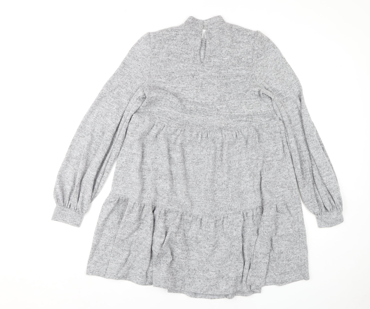 New Look Women's Grey Shift Dress - Size 8