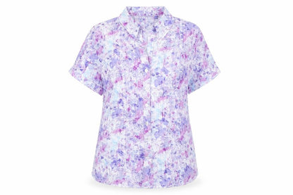 Womens UK Size 12 Pure & Natural Multicoloured Basic Button-Up