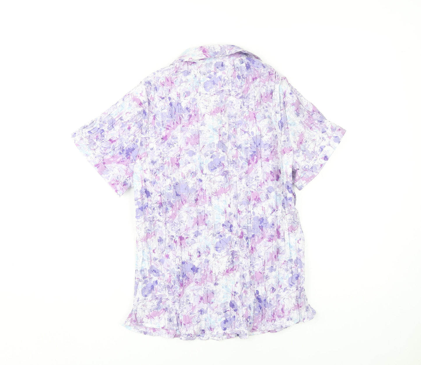Womens UK Size 12 Pure & Natural Multicoloured Basic Button-Up