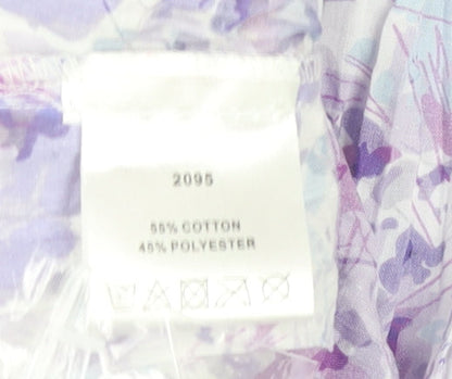 Womens UK Size 12 Pure & Natural Multicoloured Basic Button-Up