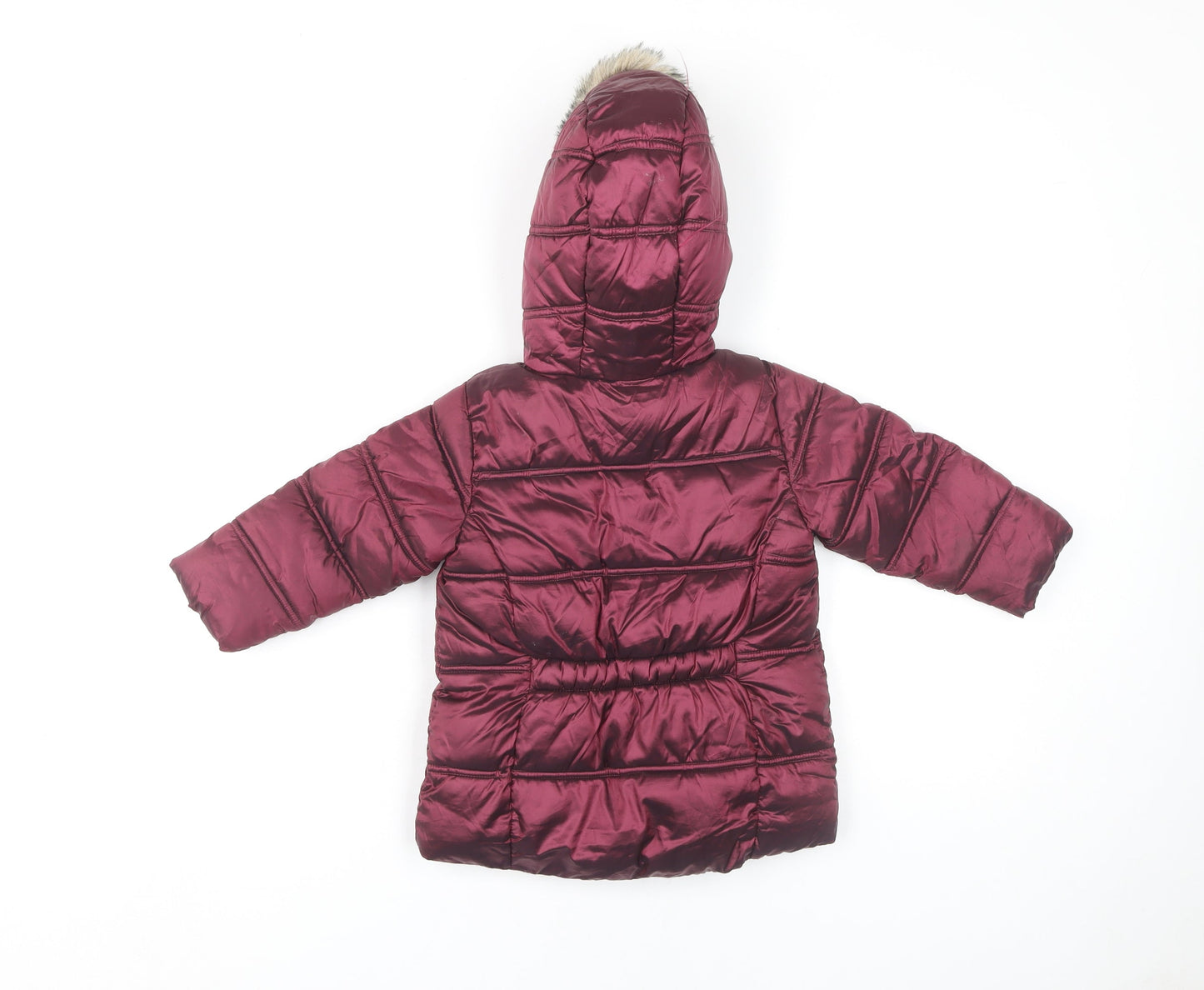 Next Unisex Red Puffer Jacket 12-18 Months with Hood