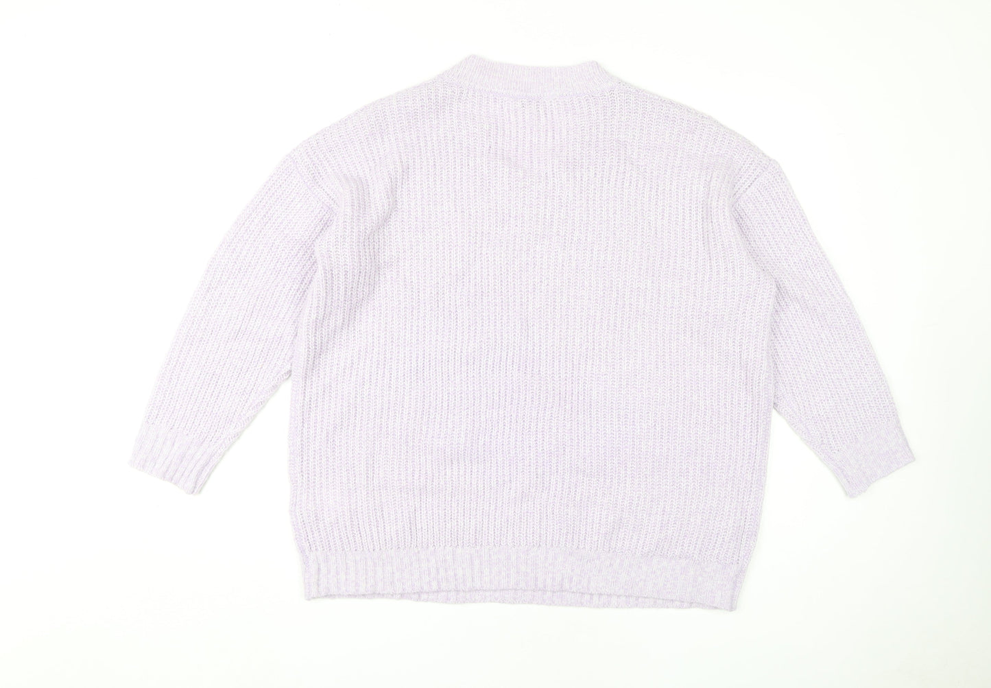 be you Women's Purple V-Neck Pullover Jumper Size 16/18