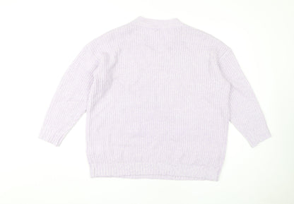 be you Women's Purple V-Neck Pullover Jumper Size 16/18