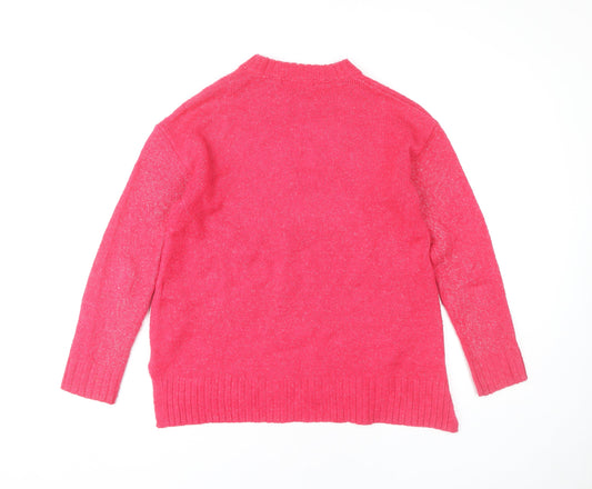 Womens UK Size S Marks and Spencer Pink Pullover Jumper