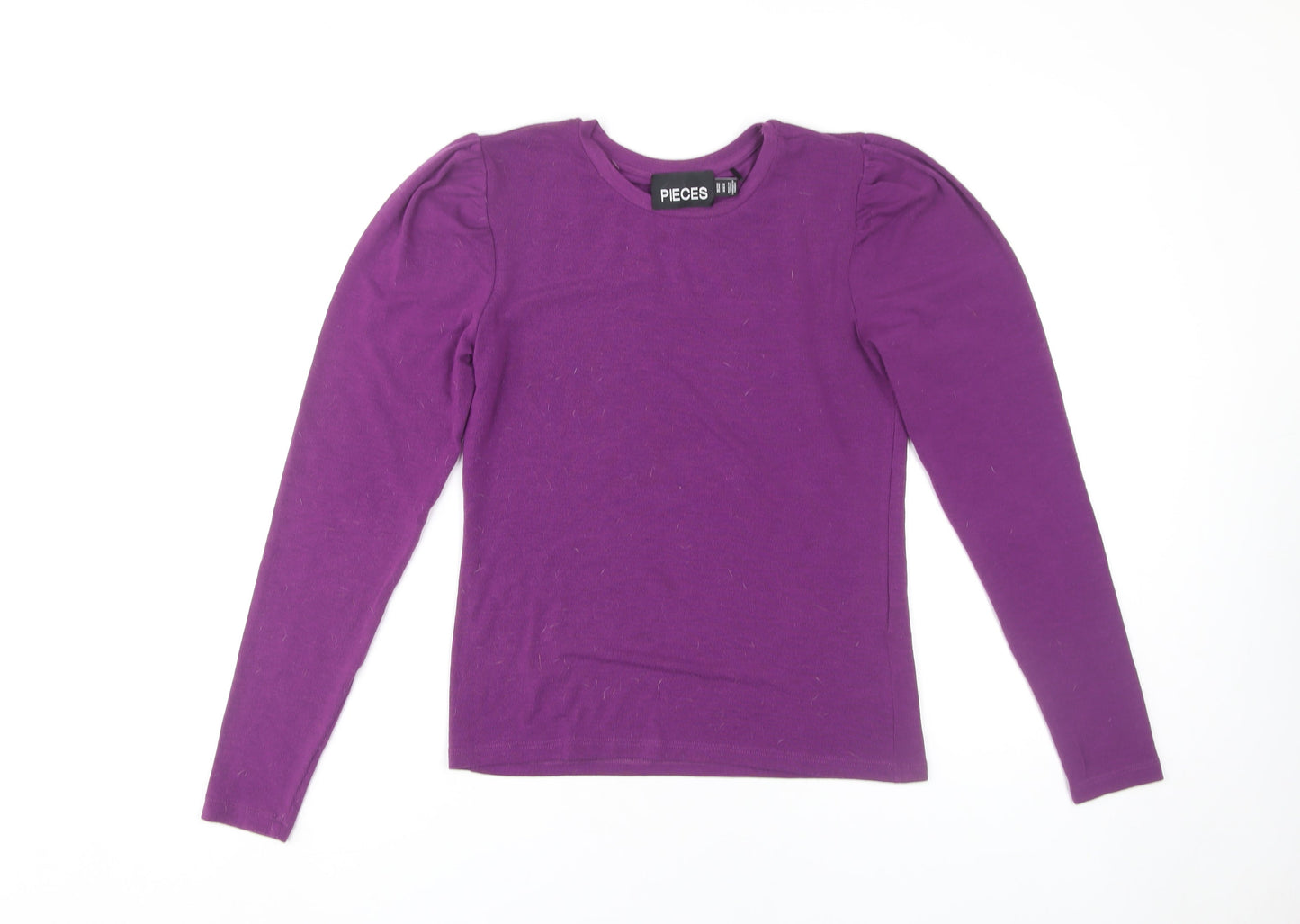Womens UK Size 10 Pieces Purple Basic T-Shirt