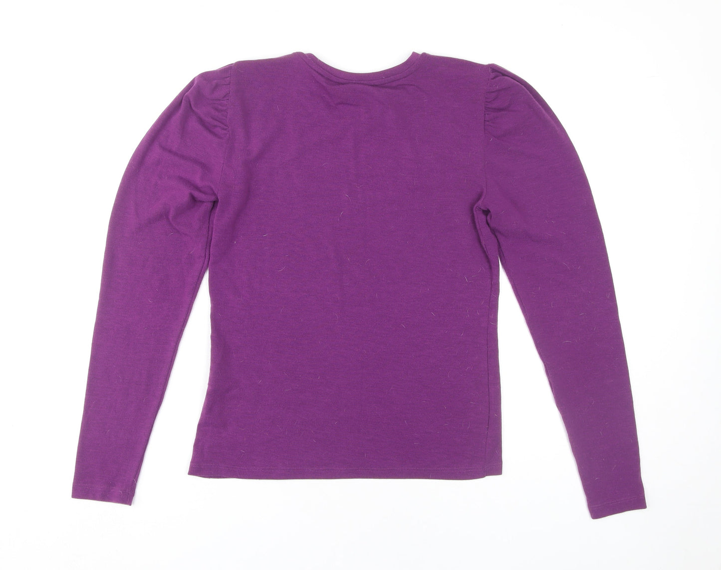 Womens UK Size 10 Pieces Purple Basic T-Shirt