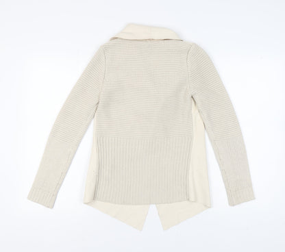 Womens UK Size M Stradivarius Ivory Cardigan Jumper