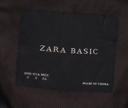 Zara Women Black Tweed Quilted Jacket Size S