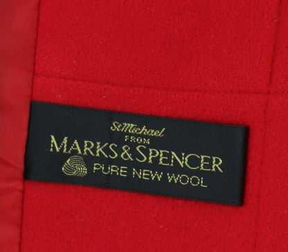 Womens UK Size 14 Marks and Spencer Red Pea Coat