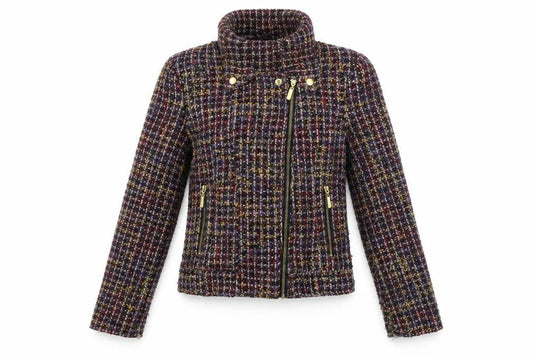 Womens UK Size 10 New Look Multicoloured Motorcycle Jacket