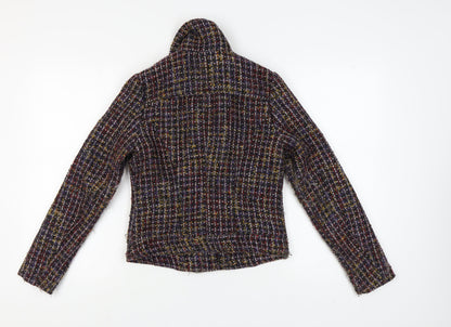 Womens UK Size 10 New Look Multicoloured Motorcycle Jacket