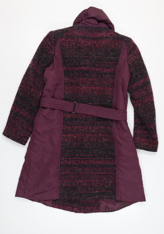 Joanna Hope Women's Purple Mid-Length Toggle Coat UK 16