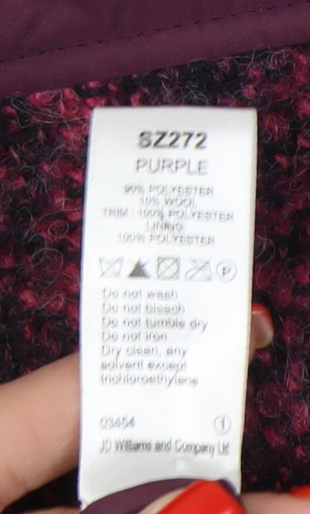 Womens UK Size 16 Joanna Hope Purple Pea Coat