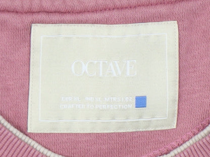 Octave Women's Pink Pullover Sweatshirt, L, Cozy & Casual