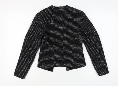 H&M Women's Black Striped Blazer Size 4