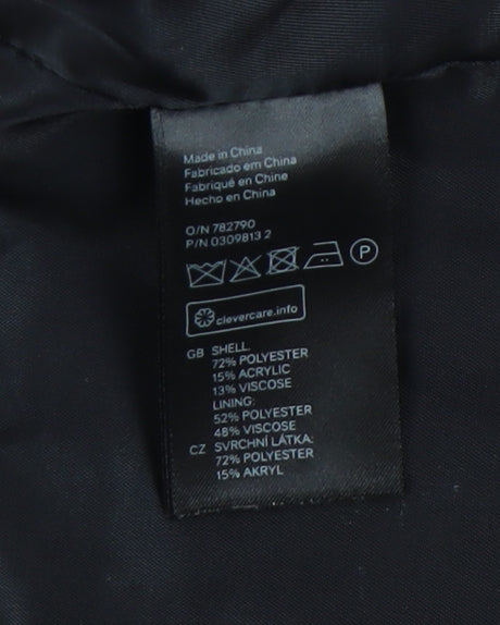 H&M Women's Black Striped Blazer Size 4