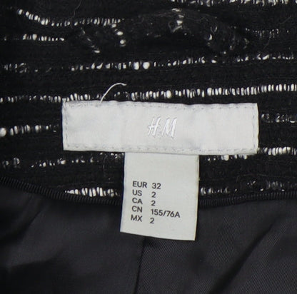 H&M Women's Black Striped Blazer Size 4