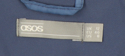 ASOS Women's Blue Blazer, Size 12, Shawl Lapel