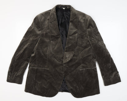 Autograph Men's Brown Velvet Blazer 46R Shawl Lapel