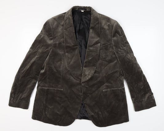 Autograph Men's Brown Velvet Blazer 46R Shawl Lapel