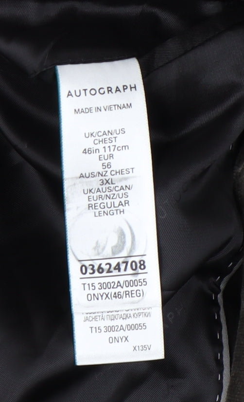 Autograph Men's Brown Velvet Blazer 46R Shawl Lapel