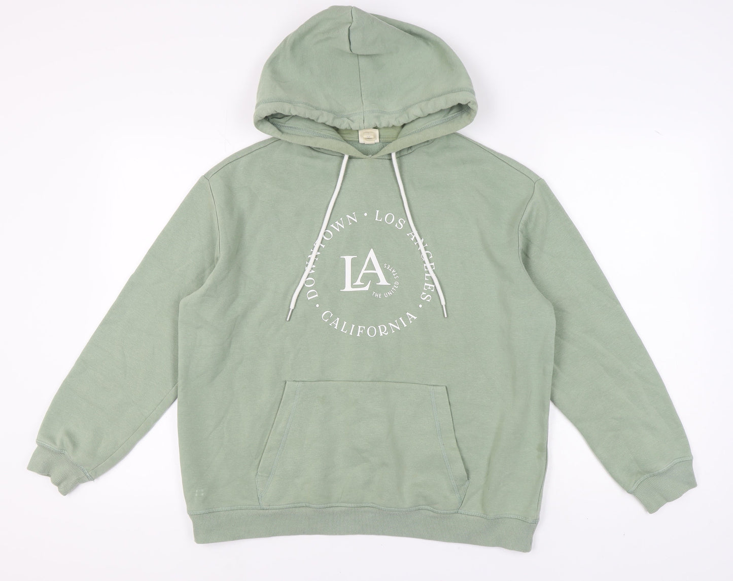 Unisex Adults UK Size M H&M Green Pullover Hoodie