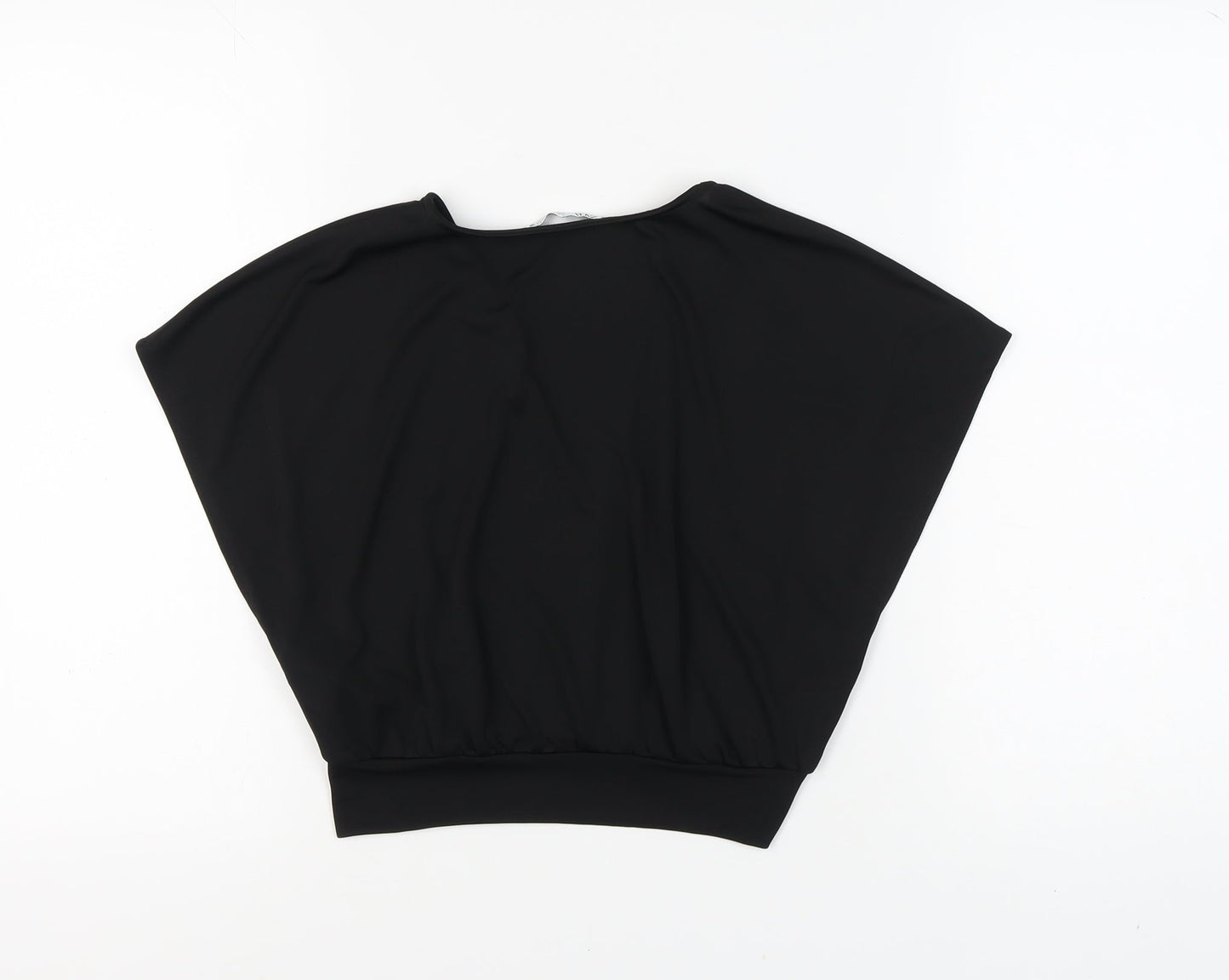 Womens UK Size S Zara Black Basic Blouse