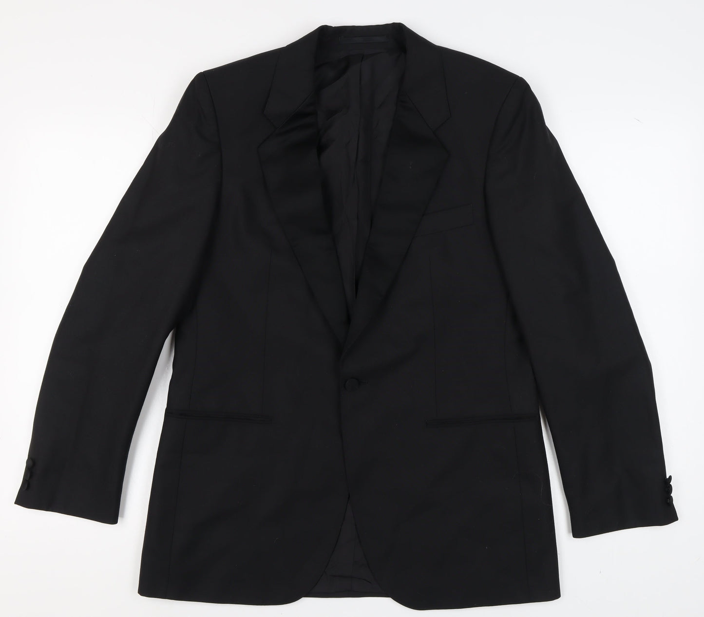 Mens UK Size 40 St Michael Regular Black Suit Tuxedo