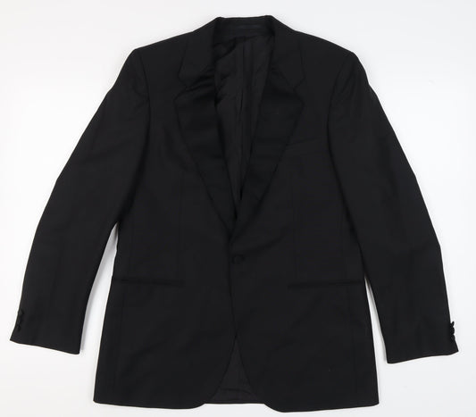 Mens UK Size 40 St Michael Regular Black Suit Tuxedo