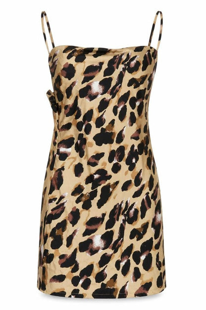 MISSPAP Women’s Multicoloured Animal Print Slip Dress Size 8
