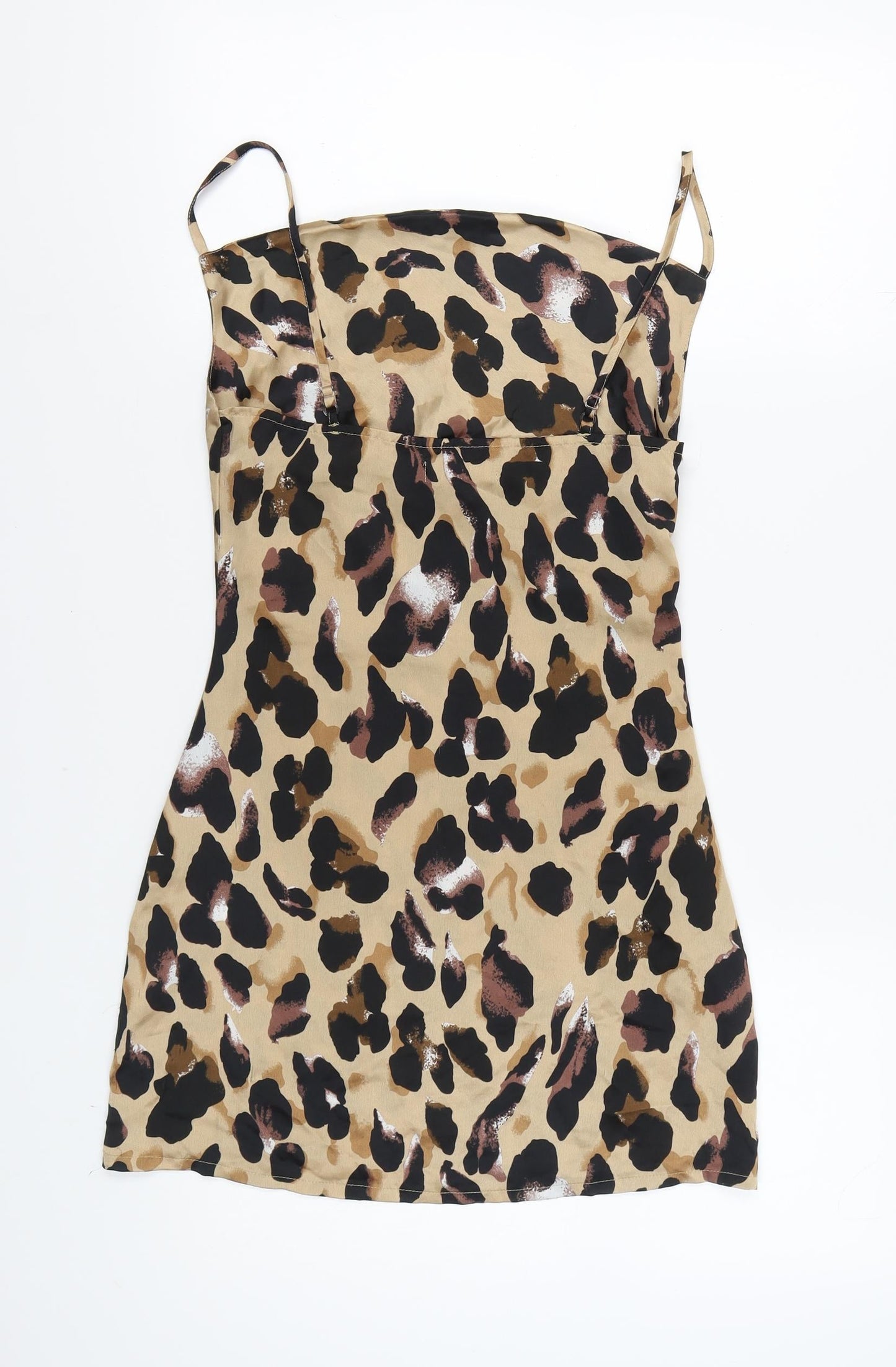 MISSPAP Women’s Multicoloured Animal Print Slip Dress Size 8