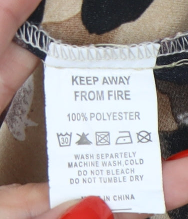 MISSPAP Women’s Multicoloured Animal Print Slip Dress Size 8