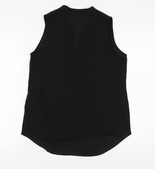 Paraphrase Women's Black Sleeveless Wrap Blouse