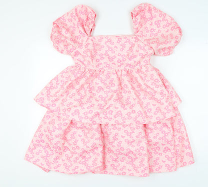 Collective the Label Pink Floral A-Line Dress Size 10