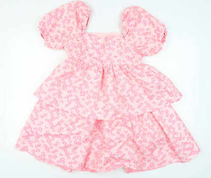 Collective the Label Pink Floral A-Line Dress Size 10