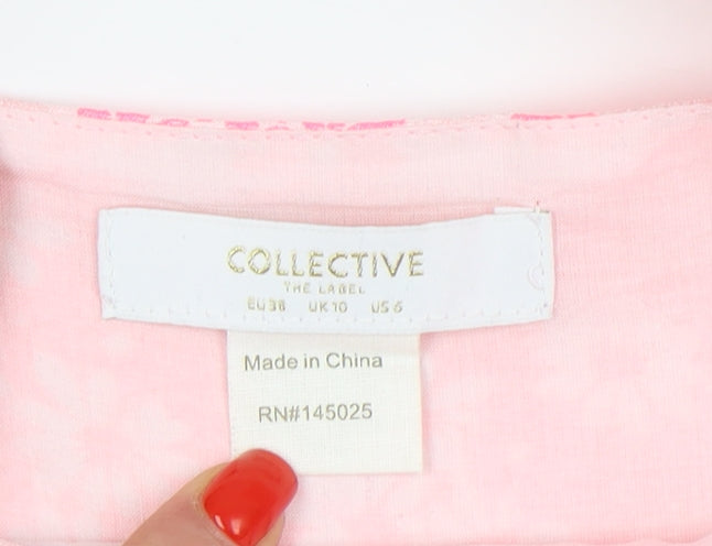 Collective the Label Pink Floral A-Line Dress Size 10