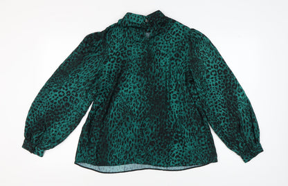Womens UK Size 14 NEXT Green Basic Blouse