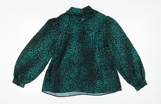 Womens UK Size 14 NEXT Green Basic Blouse