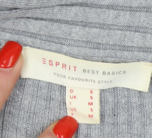 Womens UK Size M Esprit Grey Cardigan Jumper