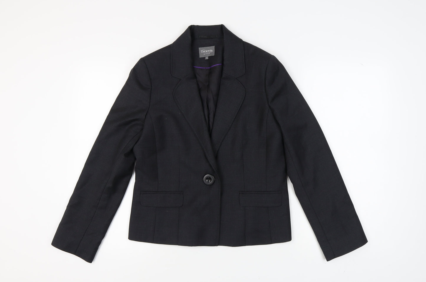 Womens UK Size 12 TM Lewin Regular Black Suit Jacket