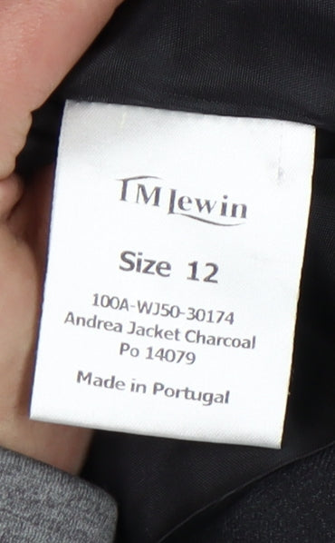 Womens UK Size 12 TM Lewin Regular Black Suit Jacket