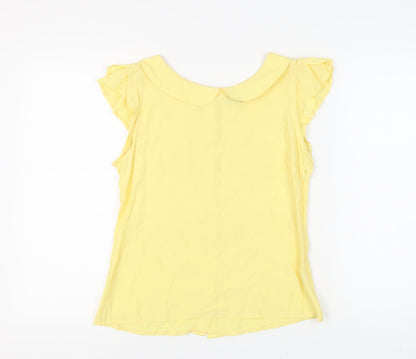 Womens UK Size 12 Therapy Yellow Basic Blouse