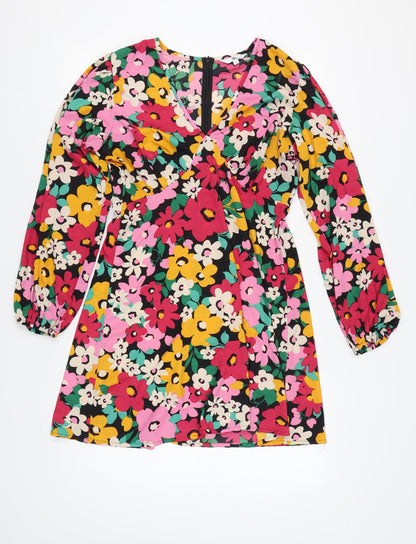 Be You Women's Multicoloured A-Line Floral Dress Size 14